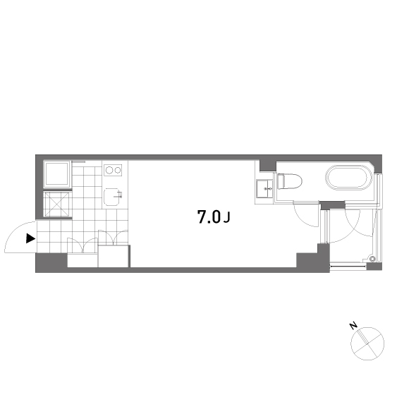 ソフィア・スクエア銀座 24.83㎡の間取り図