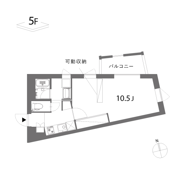 REUGE NOIR 30.97㎡の間取り図