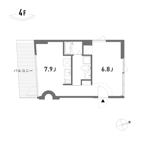 奥浅草ハイブリッド 31.65㎡の間取り図