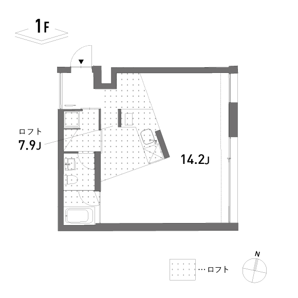 circo 40.08㎡+loft13.81㎡の間取り図