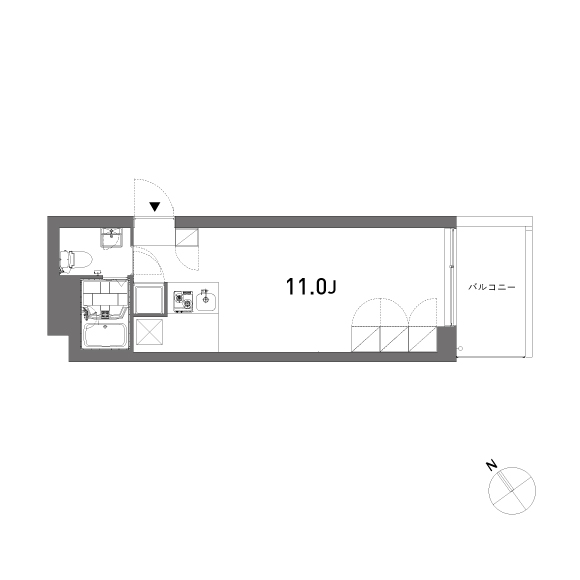 ulula 29.77㎡の間取り図