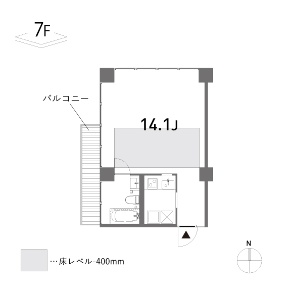 FRAMES 37.5㎡の間取り図