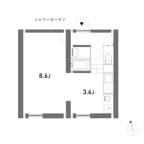 M.G.P 33.43㎡の間取り図