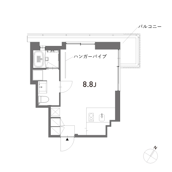 alefia 27.94㎡の間取り図