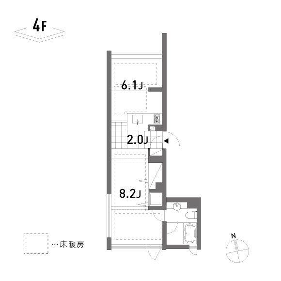apartment nonet 40.05㎡の間取り図