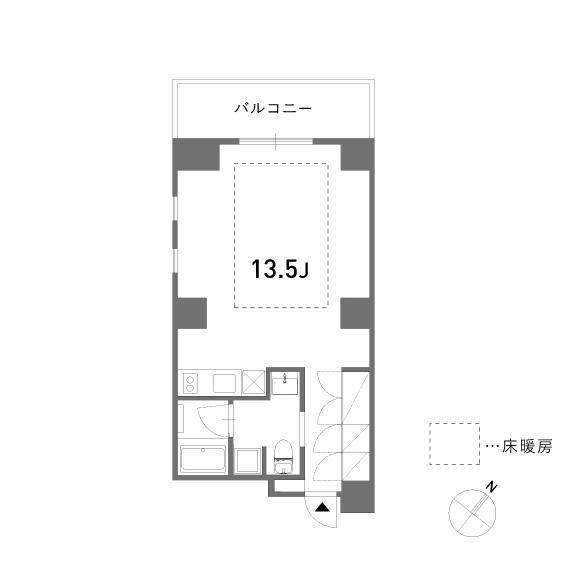 Quatre Saisons Miyagino Ⅱ 36.63㎡の間取り図