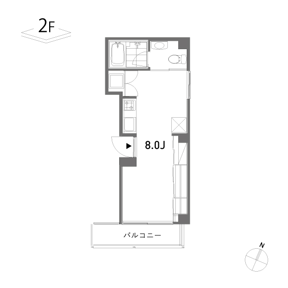 SCALA 24.28㎡の間取り図