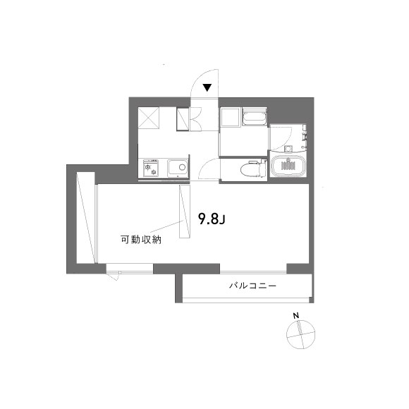 REUGE NOIR 30.54㎡の間取り図