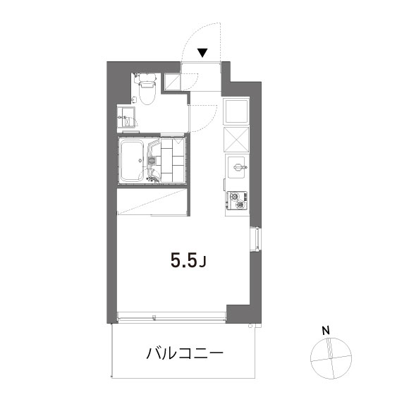 ulula 21.03㎡の間取り図
