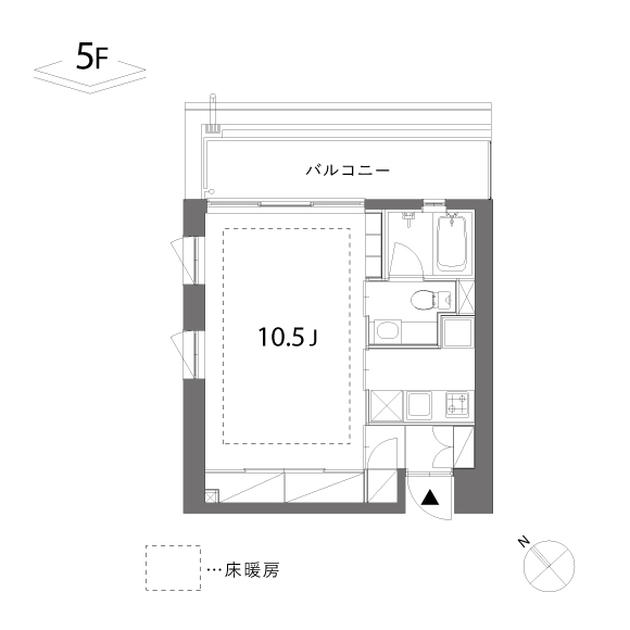 Quatre Saisons 30.83㎡の間取り図