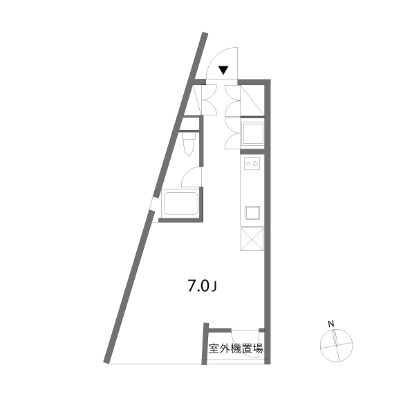 RADIAN 24.97㎡の間取り図