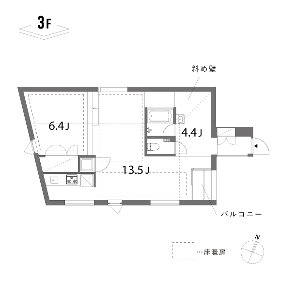 kif annex 60.43㎡の間取り図