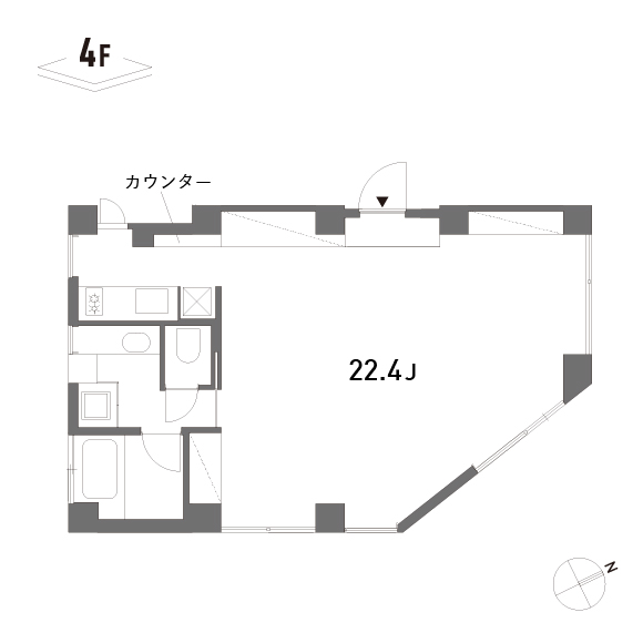 aobadai .hillz 402の間取り