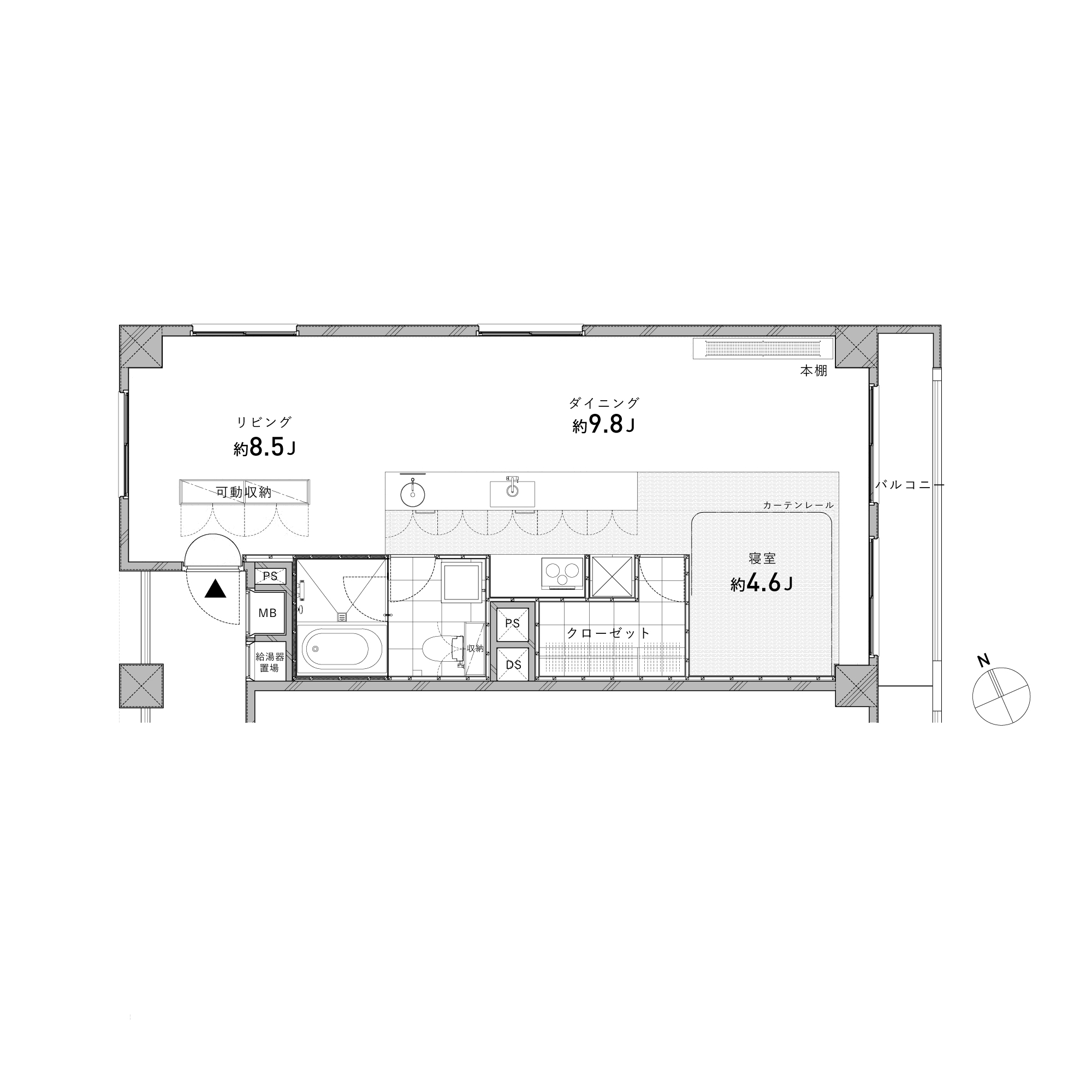 小金井中町マンションの間取り1