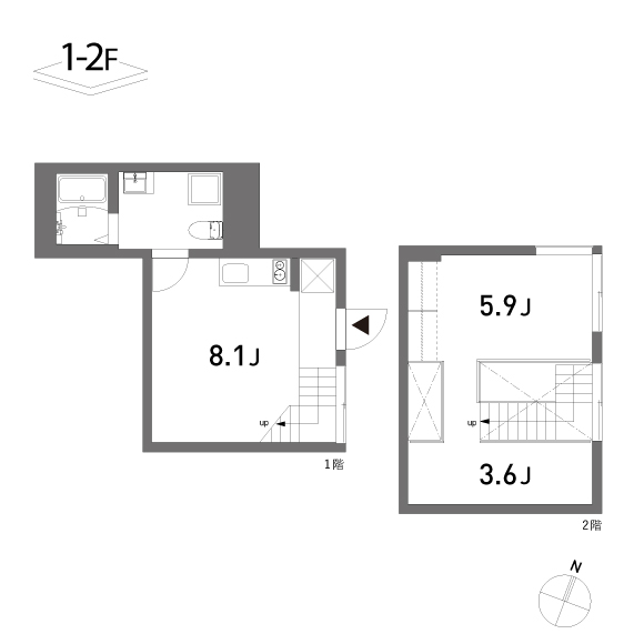 (仮称)本蓮沼プロジェクト 43.61㎡の間取り図