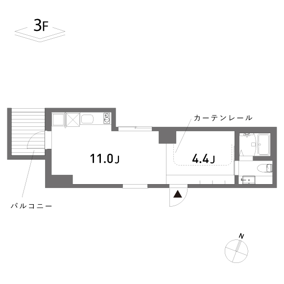 (仮称)本蓮沼プロジェクト 31.81㎡の間取り図