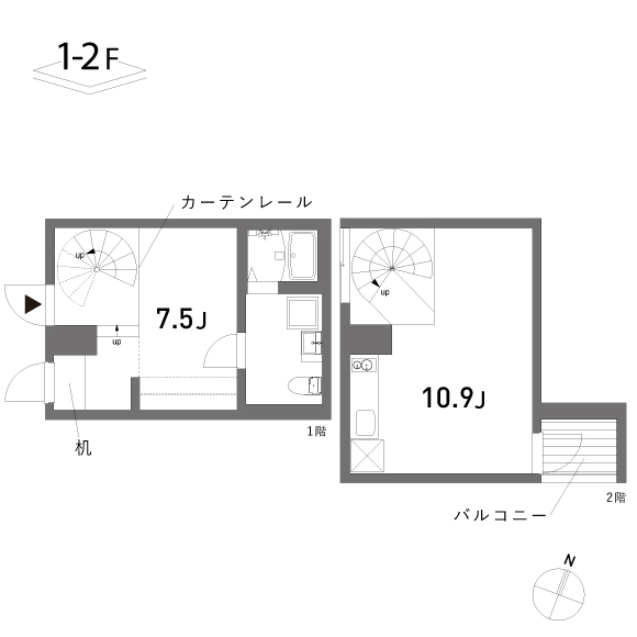 COLLAGE  HOUSE 44.04㎡の間取り図