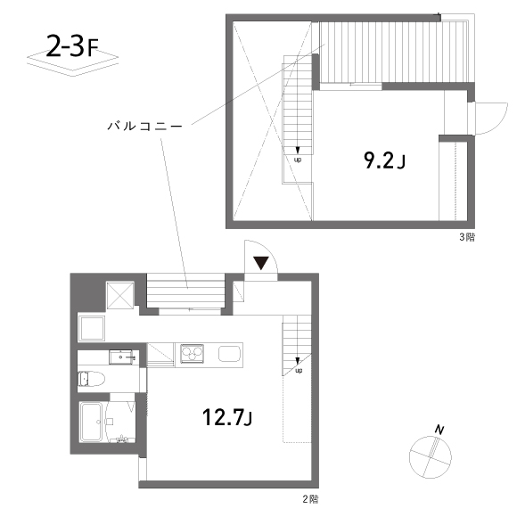 (仮称)本蓮沼プロジェクト 48.13㎡の間取り図