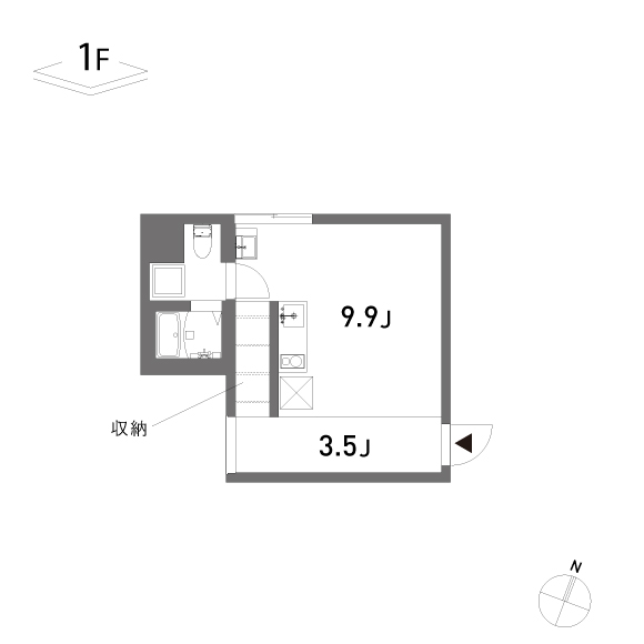 (仮称)本蓮沼プロジェクト 30.00㎡の間取り図