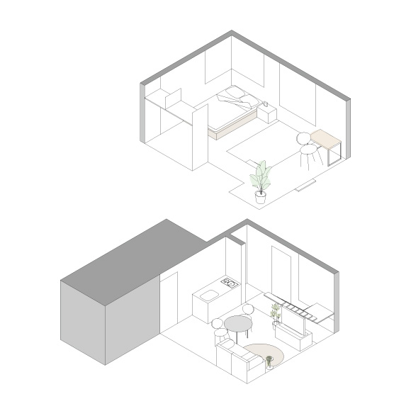 COLLAGE  HOUSE 102の間取り