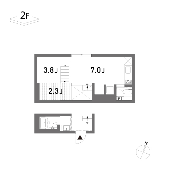 (仮称)本蓮沼プロジェクト 27.36㎡+loft3.72㎡の間取り図