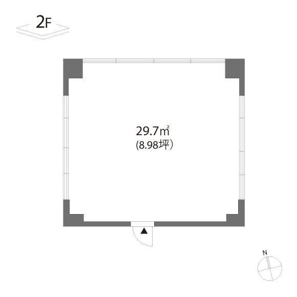 矢来第2ビル 8.98㎡の間取り図