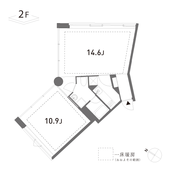 GROVE 56.77㎡の間取り図