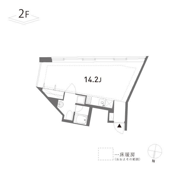 GROVE 33.74㎡の間取り図