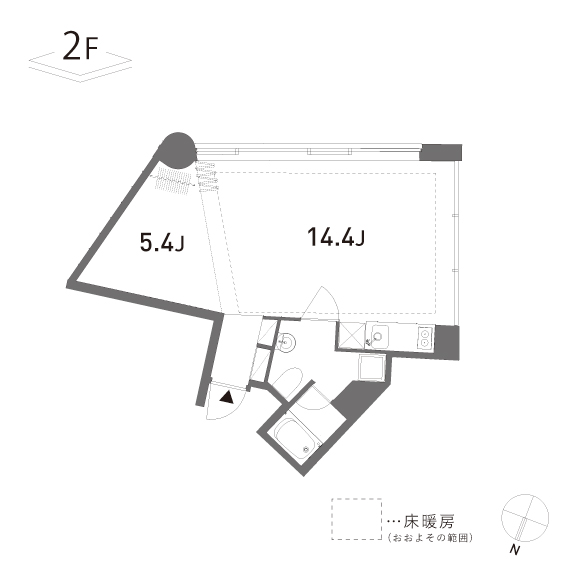 GROVE 44.20㎡の間取り図