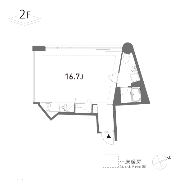GROVE 42.04㎡の間取り図