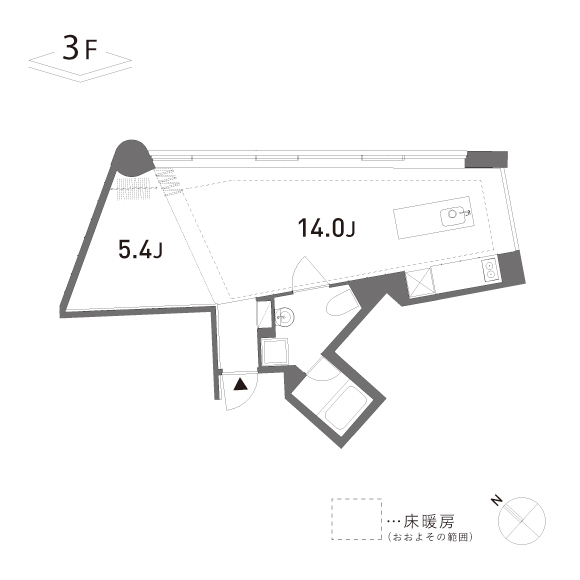 GROVE　204 43.42㎡の間取り図