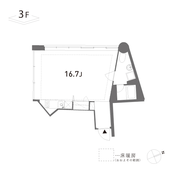 GROVE　204 42.05㎡の間取り図