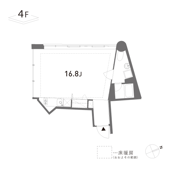 GROVE　204 42.17㎡の間取り図