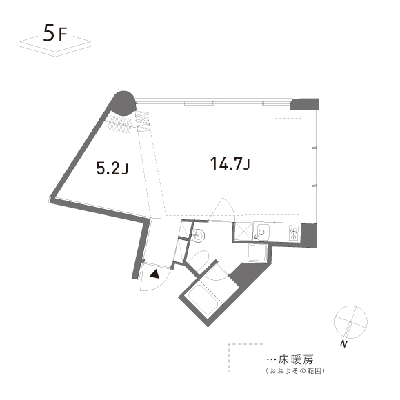 GROVE　204 44.23㎡の間取り図