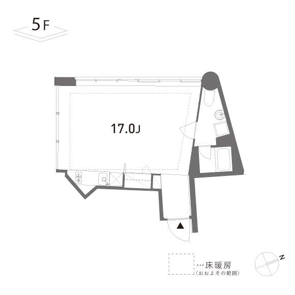 GROVE　204 42.16㎡の間取り図