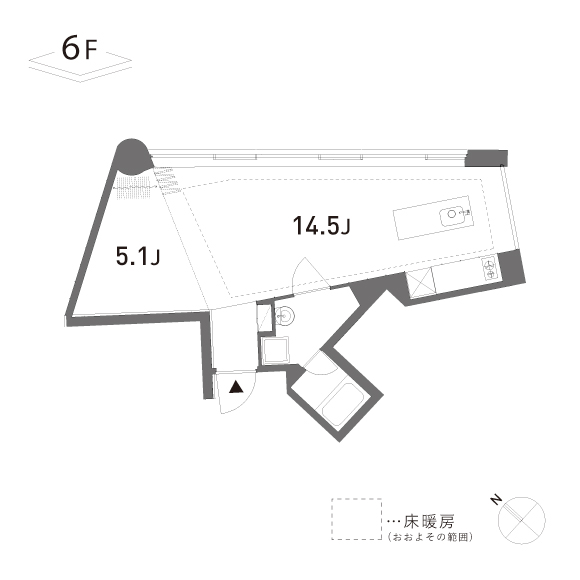GROVE　204 43.10㎡の間取り図