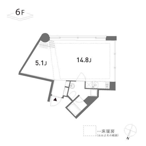 GROVE　204 44.22㎡の間取り図