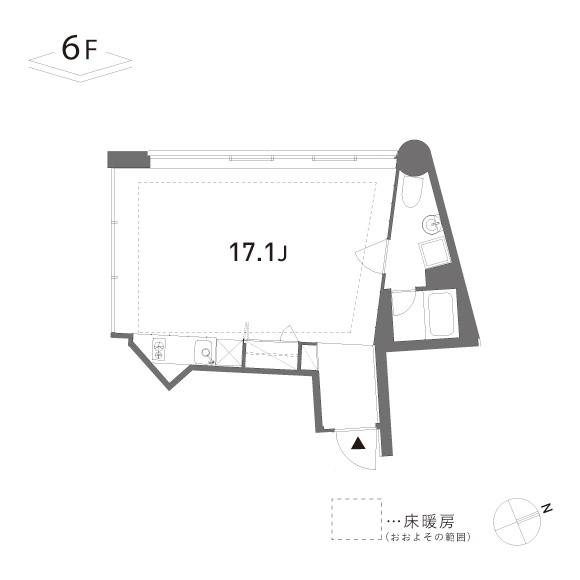 GROVE　204 42.10㎡の間取り図