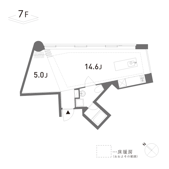 GROVE　204 43.15㎡の間取り図