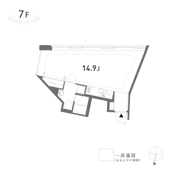 GROVE　204 34.59㎡の間取り図