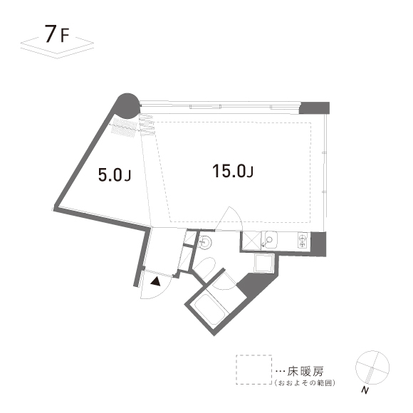 GROVE　204 44.11㎡の間取り図