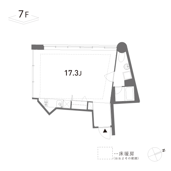 GROVE　204 42.14㎡の間取り図