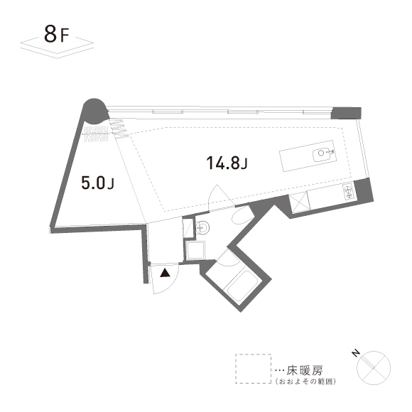 GROVE　204 43.17㎡の間取り図