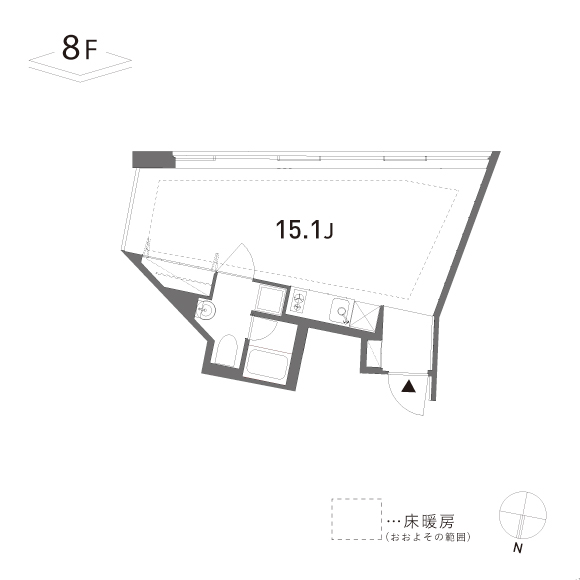 GROVE　204 34.75㎡の間取り図