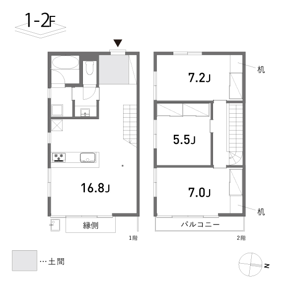 The Orchard Yahata 91.08㎡の間取り図