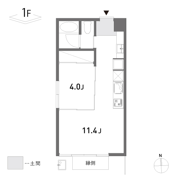The Orchard Yahata 33.53㎡の間取り図
