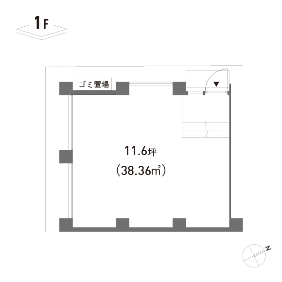 aobadai .hillz 11.60㎡の間取り図