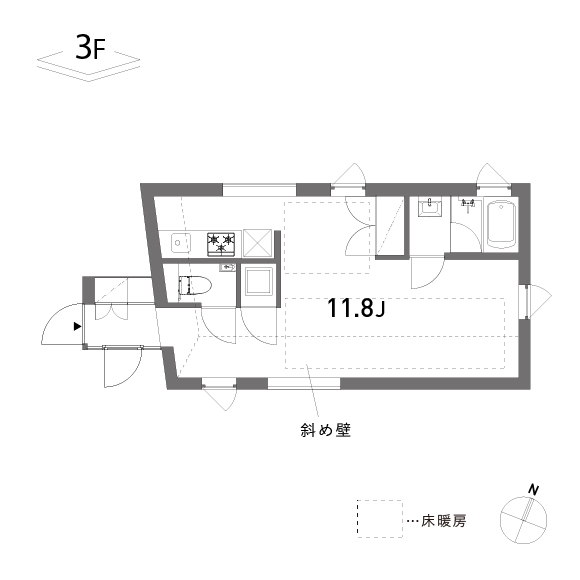 kif annex 35.58㎡の間取り図