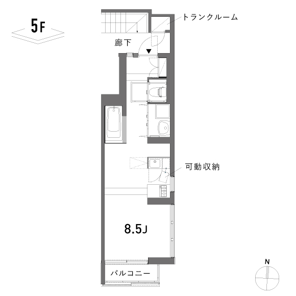 Scaletta 26.5㎡の間取り図