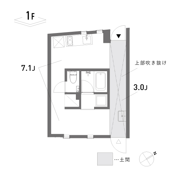 MAISON K（1期） 25.84㎡の間取り図